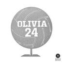 Custom Standing Sports Balls - 6 Styles - Metal Ball With Name and Player Number