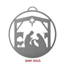Merry and Bright Ornaments - Set of 3 - Christmas Ornament Jesus Decorations
