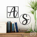 10" Modern Single Letter Monogram - 2 Styles - Custom Monogram Metal Wall Decor