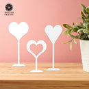 8" Stand-Up Hearts (Two Styles) - Romantic Date Night Decorations