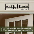 Family Name Plaque - Personalized Last Name Established Sign for Home