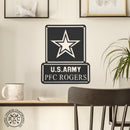 Military Personalized Plaque - Custom Armed Forces Memorial Day and Veterans Day Decor