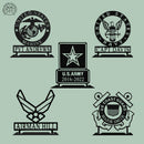 Military Personalized Plaque - Custom Armed Forces Memorial Day and Veterans Day Decor