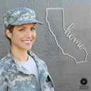 State Home Silhouette Sign - 2 sizes - Map of the United States America Decorations for Home