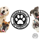 Paw Print Sign - Custom Metal Dog Wall Decor Sign for Home