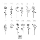 Flower Pick- Set of 3 Metal Flowers