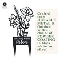 Flower Bouquet Stake - Metal Cutout Memorial Stake for Loved Ones