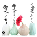 Flower Pick- Set of 3 Metal Flowers