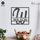 Fullerton Monogram - Circle or Square - Metal Last Name Sign Wall Decor