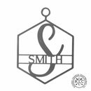 Hexagon Monogram Ornament 5 Pack – Personalized Christmas Ornaments, Custom Initial and Name