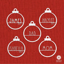 Amelia Jane Ornament Collection - 5 pack - Customized Christmas Ornament