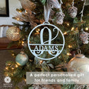 Circle Monogram Ornaments - 5 Pack - 4", 6", and 9" Personalized Christmas Tree Ornaments