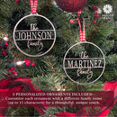 Family Name Personalized Ornaments - 5 pack - Design Your own Ornaments
