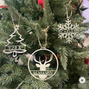 Into the Woods Ornaments: Deer Ornaments, Tree Ornaments, Snowflake Ornaments - Set of 3
