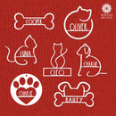 Man's Best Friend Christmas Ornaments - 2 pack - Paw Print and Animal Ornaments