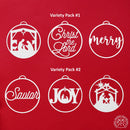 Merry and Bright Ornaments - Set of 3 - Christmas Ornament Jesus Decorations