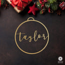 Minimalist Custom Ornaments - 5 Pack - Metal Personalized Christmas Ornaments
