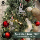 Personalized Pet Ornaments - Set of 2 - Custom Dog or Cat Christmas Tree Ornaments