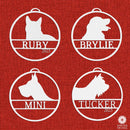 Personalized Pet Ornaments - Set of 2 - Custom Dog or Cat Christmas Tree Ornaments