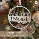 Personalized VIP Thank You Gift Ornament  3 pack - Appreciation Gifts For Friends and Loved Ones