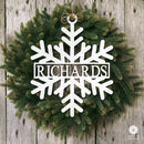 Snowflake Name Sign - 2 Styles - Personalized Metal Winter Decor