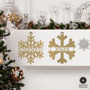 Snowflake Name Sign - 2 Styles - Personalized Metal Winter Decor