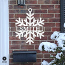 Snowflake Name Sign - 2 Styles - Personalized Metal Winter Decor