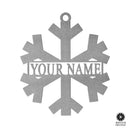Snowflake Name Sign - 2 Styles - Personalized Metal Winter Decor