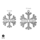 Snowflake Name Sign - 2 Styles - Personalized Metal Winter Decor