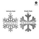 Snowflake Name Sign - 2 Styles - Personalized Metal Winter Decor