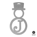 Snowman Ornament Monogram 5 pack - Personalized Christmas Snowman Decor