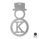 Snowman Ornament Monogram 5 pack - Personalized Christmas Snowman Decor