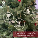 Sports Ornament Personalized - 3 pack - 30 Sports Theme Styles - Metal Christmas Ornaments