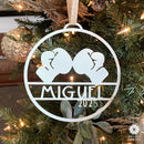 My Favorite Athlete Ornament - Single - 30 Sports Theme Styles - Metal Christmas Ornaments