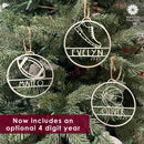 Sports Ornament Personalized - 3 pack - 30 Sports Theme Styles - Metal Christmas Ornaments