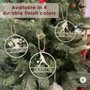 My Favorite Athlete Ornament - Single - 30 Sports Theme Styles - Metal Christmas Ornaments