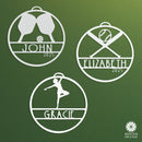 My Favorite Athlete Ornament - Single - 30 Sports Theme Styles - Metal Christmas Ornaments