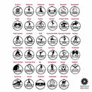 Sports Ornament Personalized - 3 pack - 30 Sports Theme Styles - Metal Christmas Ornaments