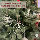 Sports Ornament Personalized - 3 pack - 30 Sports Theme Styles - Metal Christmas Ornaments