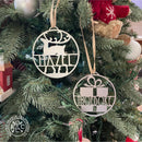 Waiting for Santa Ornament - Single - Personalized Name Christmas Ornaments