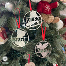 Waiting for Santa Ornament - Single - Personalized Name Christmas Ornaments