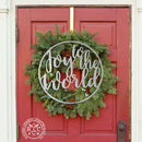 Winter Greeting Signs - Metal Christmas Wreath Decor