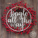 Winter Greeting Signs - Metal Christmas Wreath Decor
