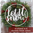 Winter Greeting Signs - Metal Christmas Wreath Decor