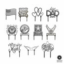 Holiday Stake - 5 pack - Outdoor Patio Yard Decorations