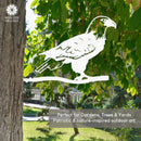 Steel Bald Eagle Tree Stake - Metal Bird Tree Stake for Garden or Lawn