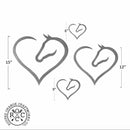 Horse Heart Silhouette - 4 Sizes - Cowgirl Room Horse Wall Decor