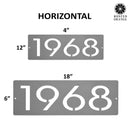 Cider House Rectangular Address Plaque - Metal Horizontal House Numbers