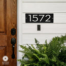Cider House Rectangular Address Plaque - Metal Horizontal House Numbers