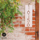 Cider House Rectangular Address Plaque - Metal Vertical House Numbers For Outside Home